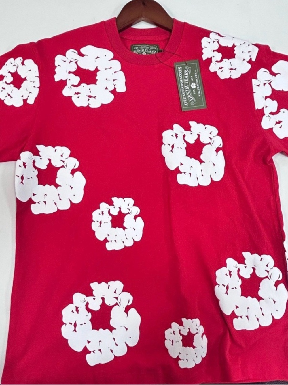 Denim Tears shirt red shirt cotton print 100% cotton